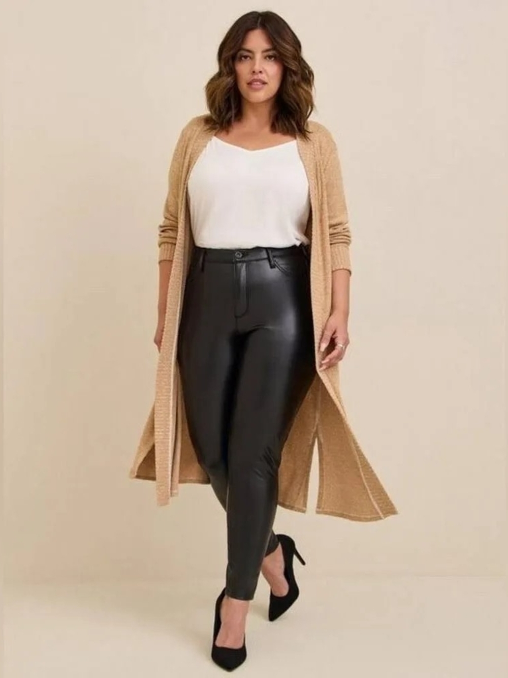Torrid Black Faux Leather High-Rise Skinny Pants